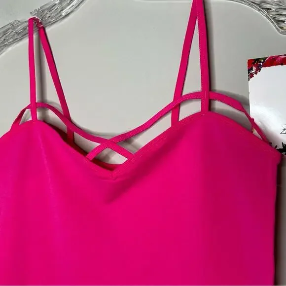 Hot Pink L/XL Zenana Outfitters cage tank Large/ X-Large - Picture 2 of 7